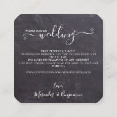 QR Code Rustikale botanische Hochzeitseinladung Begleitkarte (Rückseite)