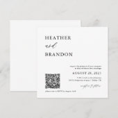 QR Code Rustikale Einladung zum Hochzeitsplatz (Vorne/Hinten)