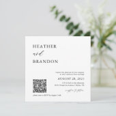 QR Code Rustikale Einladung zum Hochzeitsplatz (Stehend Vorderseite)