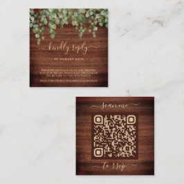 QR Code Rustikale Eukalyptus Greenerity Wedding RS Begleitkarte