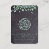 QR Code Rustikale Eukalyptus-Hochzeit Einladung (Rückseite)
