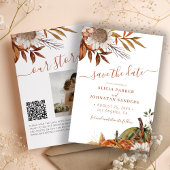 QR-Code rustikale Hochzeit der Terracotta Save The Date
