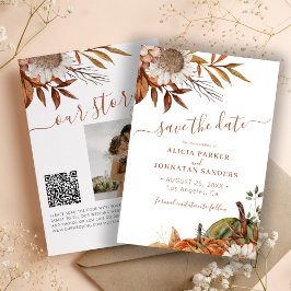 QR-Code rustikale Hochzeit der Terracotta Save The Date