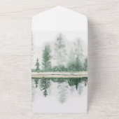 QR-Code Rustikale Hochzeit im Gebirgswald All In One Einladung (Außenbereich)