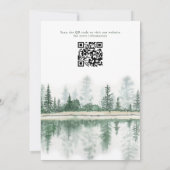 QR-Code Rustikale Hochzeit im Gebirgswald Einladung (Rückseite)