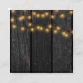 QR-Code rustikale Sonnenblumenholzhochzeit RSVP Begleitkarte (Rückseite)