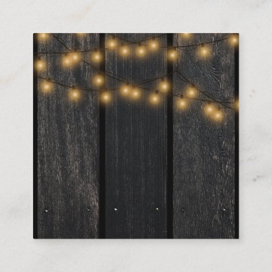 QR-Code rustikale Sonnenblumenholzhochzeit RSVP Begleitkarte (Rückseite)