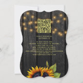 QR-Code rustikale Stallenholzhochzeit Einladung (Rückseite)