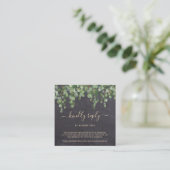QR-Code Rustikaler Eukalyptus Botanischer Hochzeit Begleitkarte (Stehend Vorderseite)