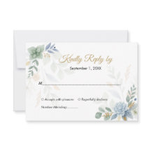 QR-Code Sage Grün Floral Aquarell Hochzeit