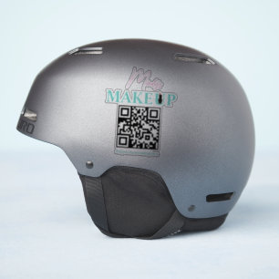 QR Code Salon Business Name Bike Helmet Decal Aufkleber