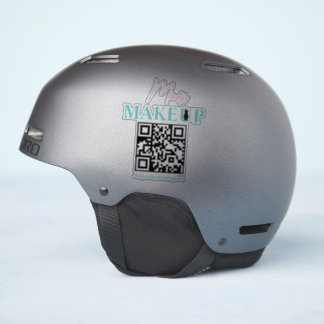 QR Code Salon Business Name Bike Helmet Decal Aufkleber