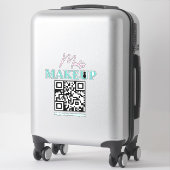 QR Code Salon Business Name Car Decal Aufkleber (Koffer)