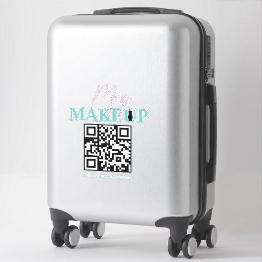 QR Code Salon Business Name Car Decal Aufkleber (Koffer)