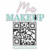 QR Code Salon Business Name Car Decal Aufkleber (Vorderseite)