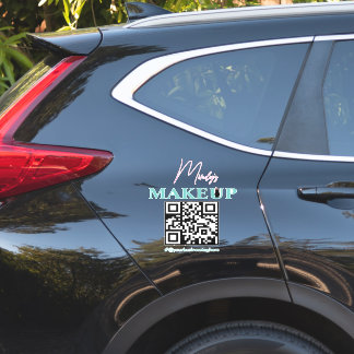 QR Code Salon Business Name Car Decal Aufkleber