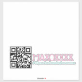 QR Code Salon Nail Firmenname Auto Decal V Aufkleber (Blatt)