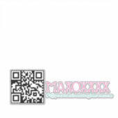 QR Code Salon Nail Firmenname Auto Decal V Aufkleber (Vorderseite)