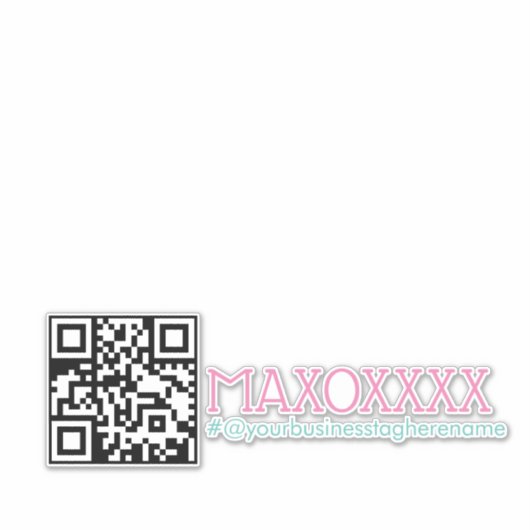 QR Code Salon Nail Firmenname Auto Decal V Aufkleber (Vorderseite)