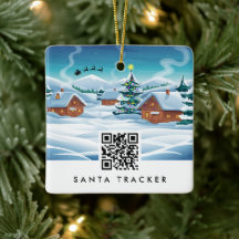 QR Code Santa Tracker Kinder Moderner Weihnachtssc