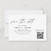 QR Code Save the Date 3 Foto Elegant Moderne (Rückseite)