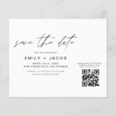 QR-Code Save the Date - 3 Foto Elegant Moderne (Rückseite)