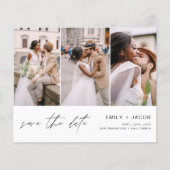 QR-Code Save the Date - 3 Foto Elegant Moderne (Vorderseite)