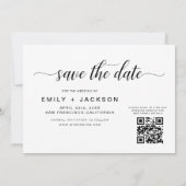 QR-Code - Save the Date 3 Foto Elegant Moderne (Rückseite)