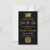 qr-Code Save the Date Abschluss chic Ankündigung (Vorderseite)