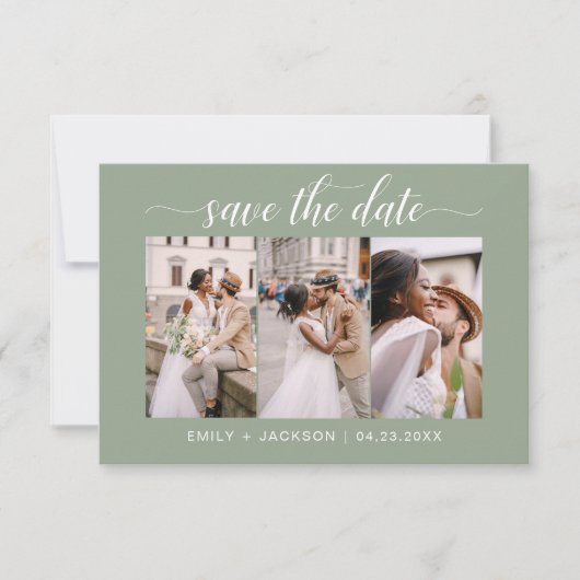 QR-Code - Save the Date Grün 3-Foto anzeigen (Vorderseite)