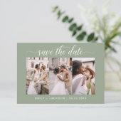 QR-Code - Save the Date Grün 3-Foto anzeigen (Stehend Vorderseite)