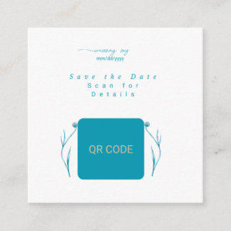 QR-Code Save-the-Date-Karte Minimalistische Hochze Begleitkarte