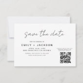 QR-Code - Save the Date Modernes 3-Foto-Elegant (Rückseite)