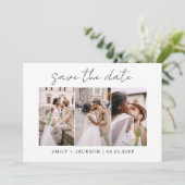 QR-Code - Save the Date Modernes 3-Foto-Elegant (Stehend Vorderseite)