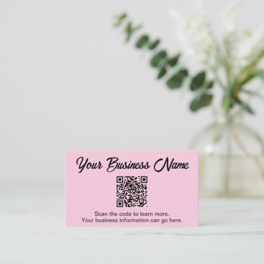 QR Code Scan Business Card Visitenkarte (Stehend Vorderseite)