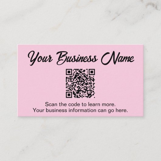 QR Code Scan Business Card Visitenkarte (Vorderseite)