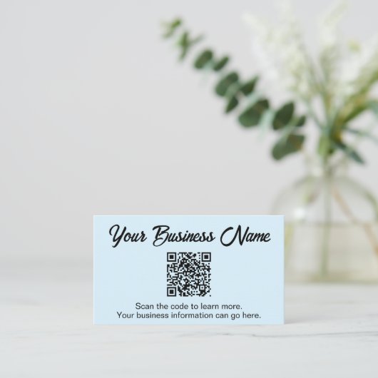 QR Code Scan Business Card Visitenkarte (Stehend Vorderseite)