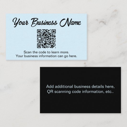 QR Code Scan Business Card Visitenkarte (Vorne/Hinten)