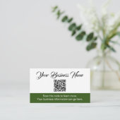 QR Code Scan Business Card Visitenkarte (Stehend Vorderseite)