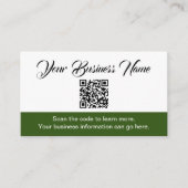 QR Code Scan Business Card Visitenkarte (Vorderseite)
