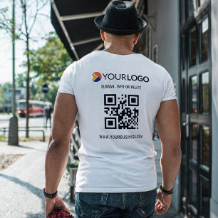 QR-Code-Scan-Custom- und Werbeunternehmen-Logo T-Shirt