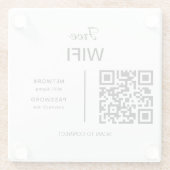 QR-Code-Scan des Wifi-Netzwerks für die Verbindung Glasuntersetzer (Rückseite)