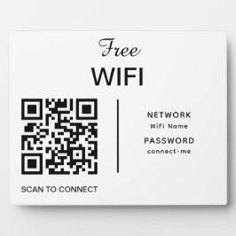QR-Code-Scan des Wifi-Netzwerks verbindet modernes Fotoplatte