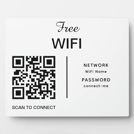 QR-Code-Scan des Wifi-Netzwerks verbindet modernes Fotoplatte (Vorderseite)