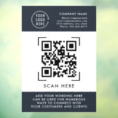 QR-Code-Scan | Firmenlogo Professional Fensteraufkleber (Blatt 3)