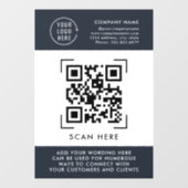 QR-Code-Scan | Firmenlogo Professional Fensteraufkleber (Blatt)