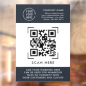 QR-Code-Scan | Firmenlogo Professional Fensteraufkleber (Blatt 2)