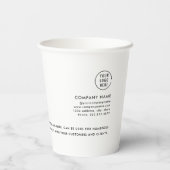 QR-Code-Scan | Firmenlogo Professional Pappbecher (Rückseite)