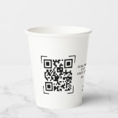 QR-Code-Scan | Firmenlogo Professional Pappbecher (Vorderseite)
