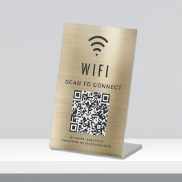 QR-Code-Scan für WiFi, um Gold zu verbinden Sockelschild